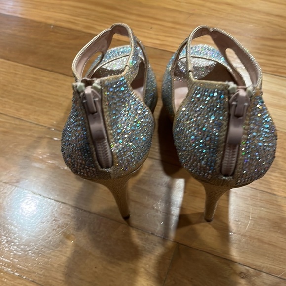 YOUR party shoes high heel with, rhinestones zip up backs size 8.5 . - Picture 7 of 10